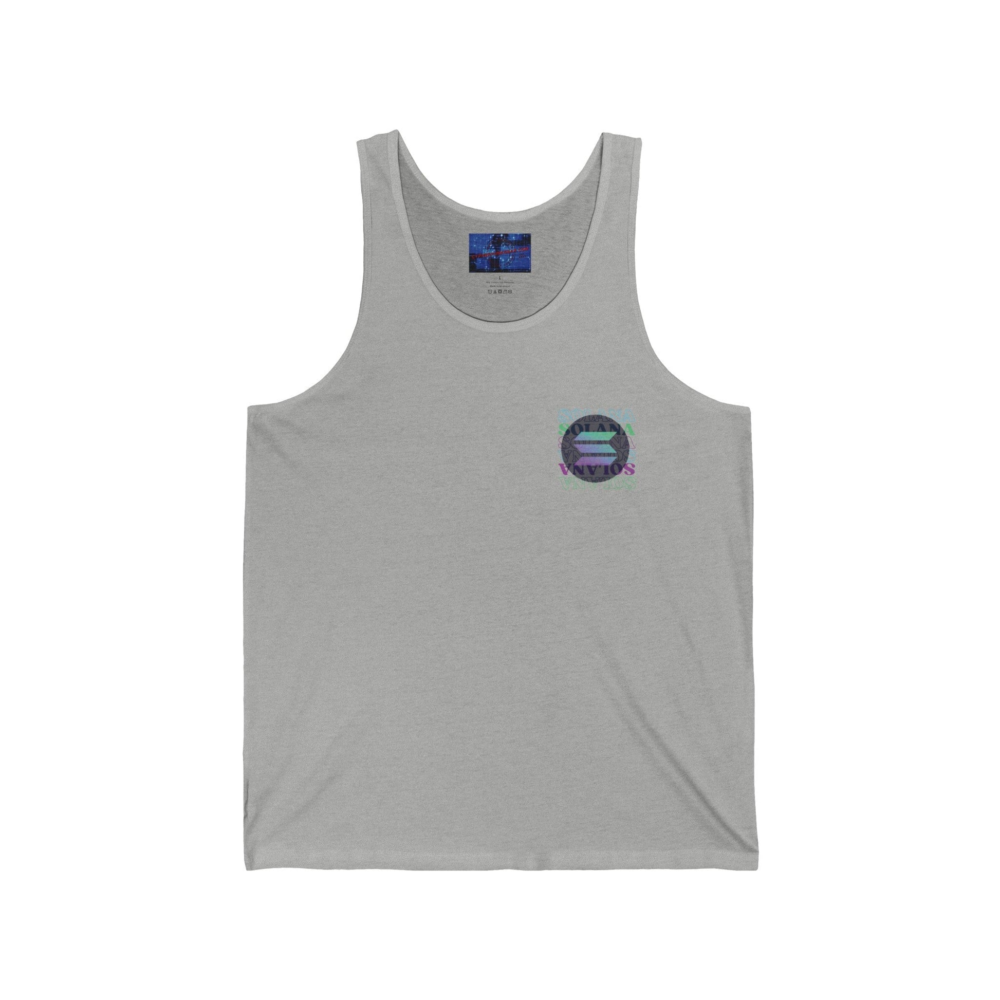 2 - sided Solana Unisex Jersey Tank Top by cypherpunkgear – cypherpunkgear.com | Cypherpunk Merch