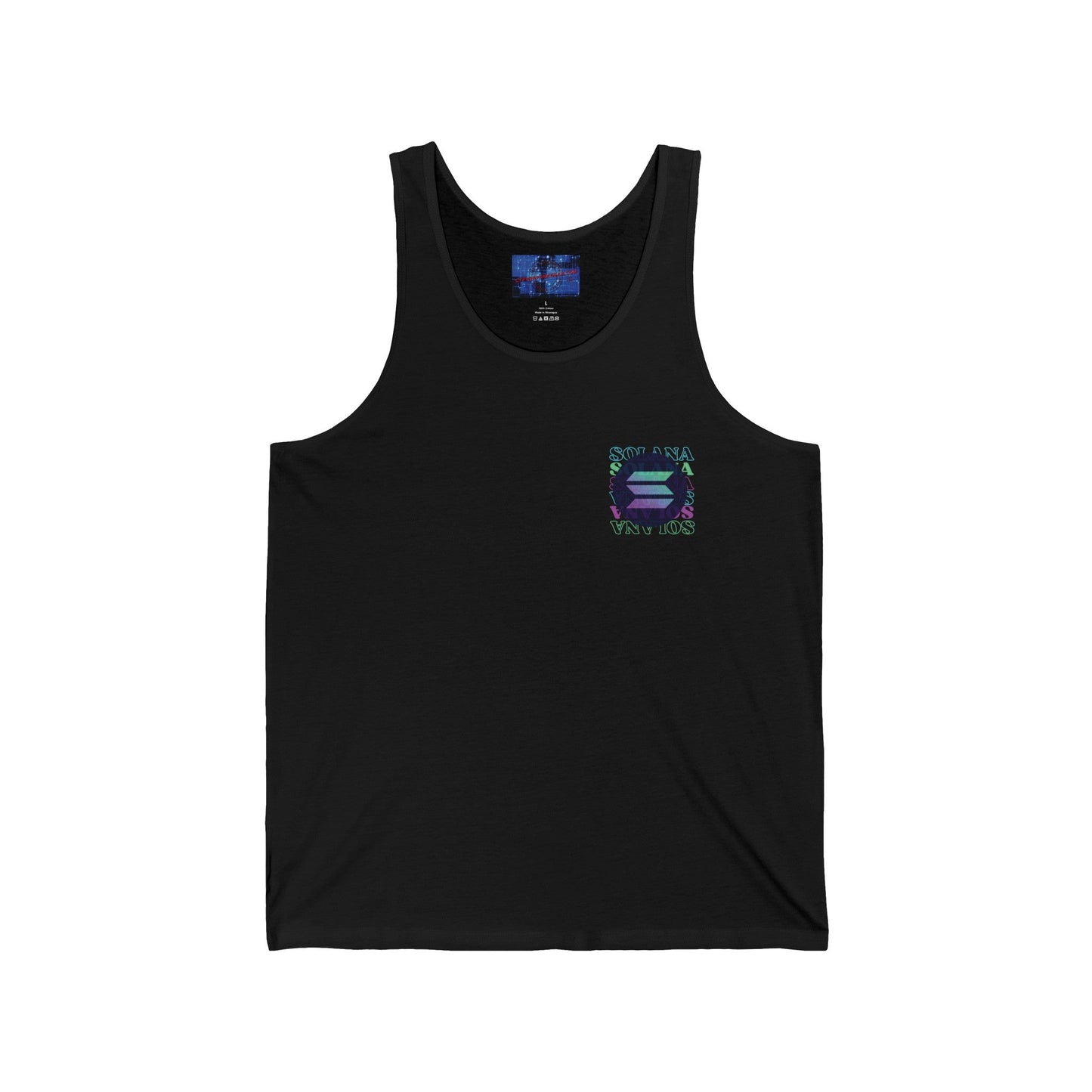 2 - sided Solana Unisex Jersey Tank Top by cypherpunkgear – cypherpunkgear.com | Cypherpunk Merch