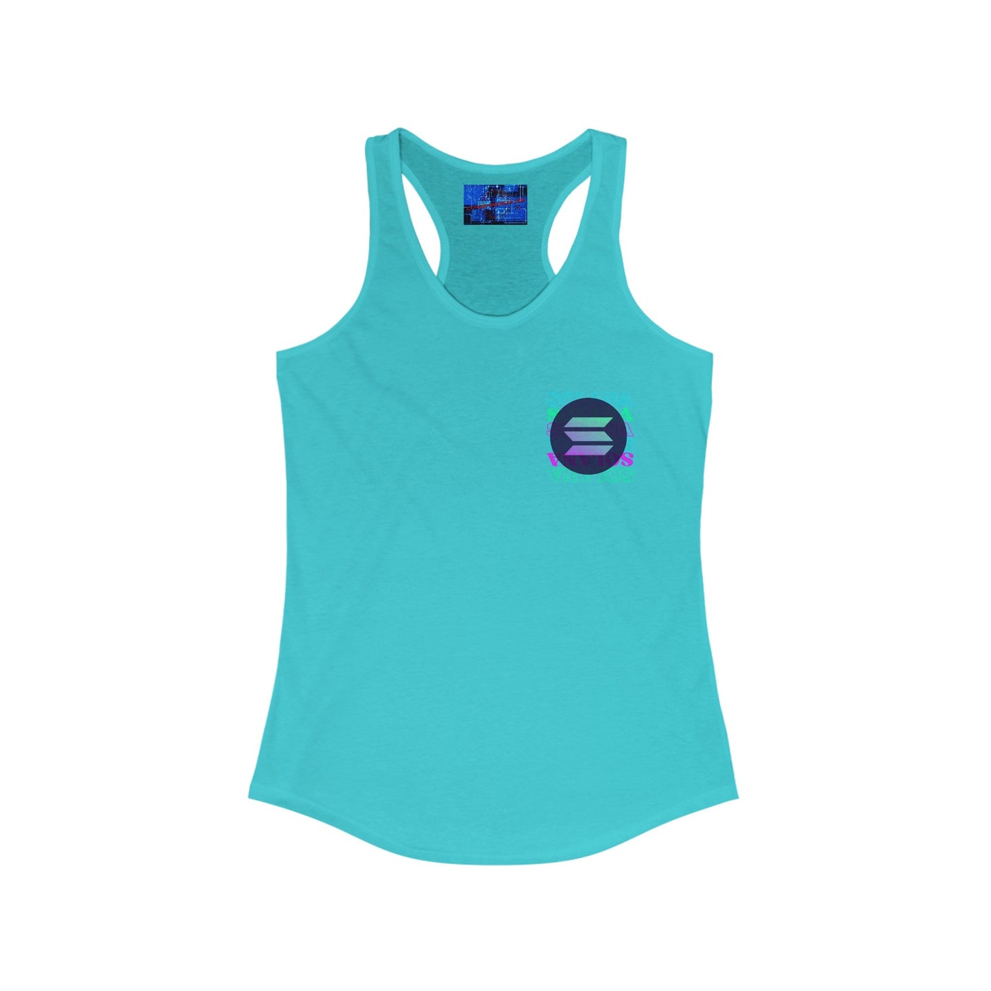 2 - sided Solana Women's Racerback Tank Top by cypherpunkgear – cypherpunkgear.com | Cypherpunk Merch