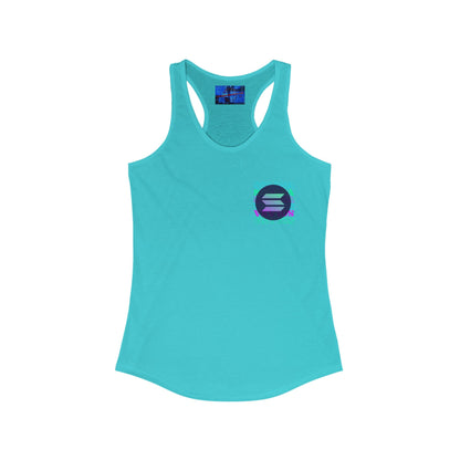 2 - sided Solana Women's Racerback Tank Top by cypherpunkgear – cypherpunkgear.com | Cypherpunk Merch