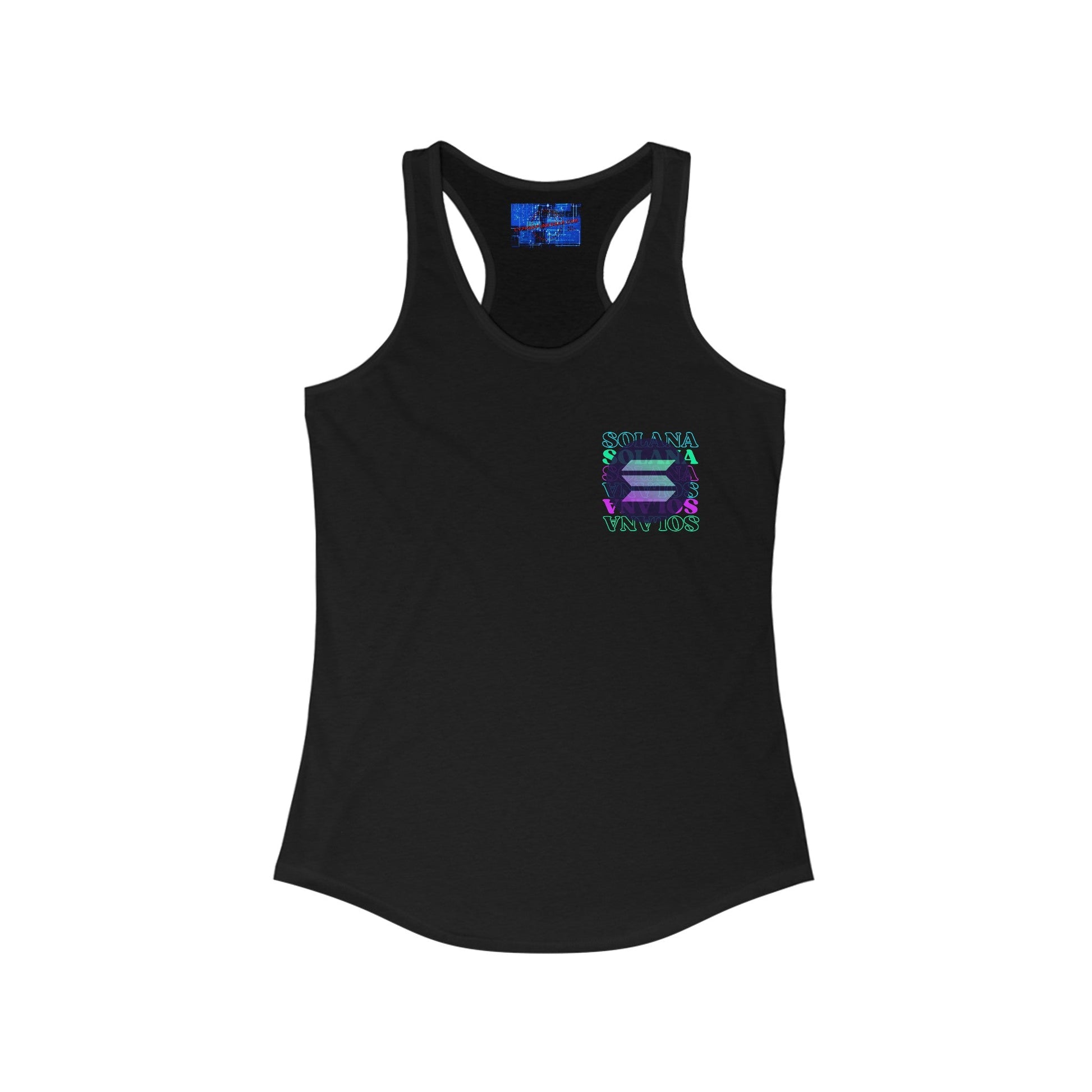 2 - sided Solana Women's Racerback Tank Top by cypherpunkgear – cypherpunkgear.com | Cypherpunk Merch