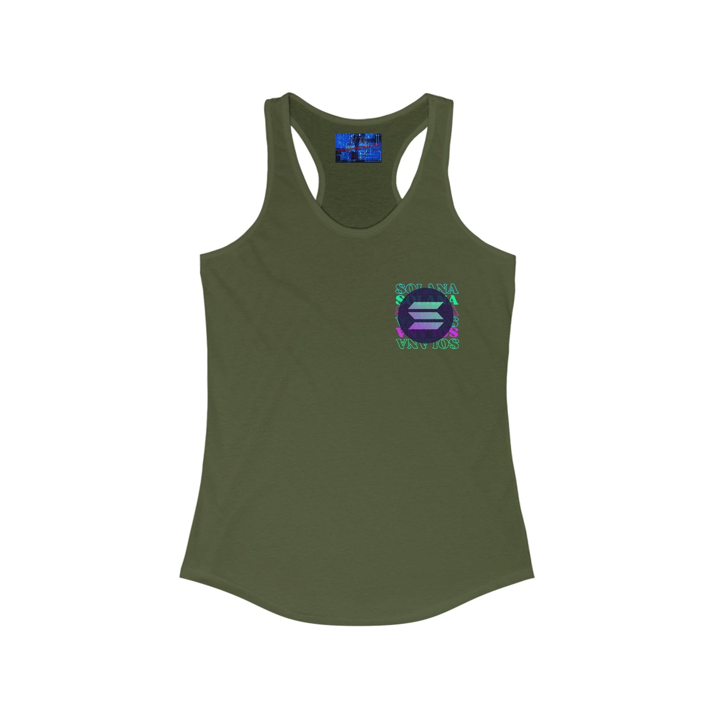 2 - sided Solana Women's Racerback Tank Top by cypherpunkgear – cypherpunkgear.com | Cypherpunk Merch
