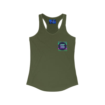 2 - sided Solana Women's Racerback Tank Top by cypherpunkgear – cypherpunkgear.com | Cypherpunk Merch