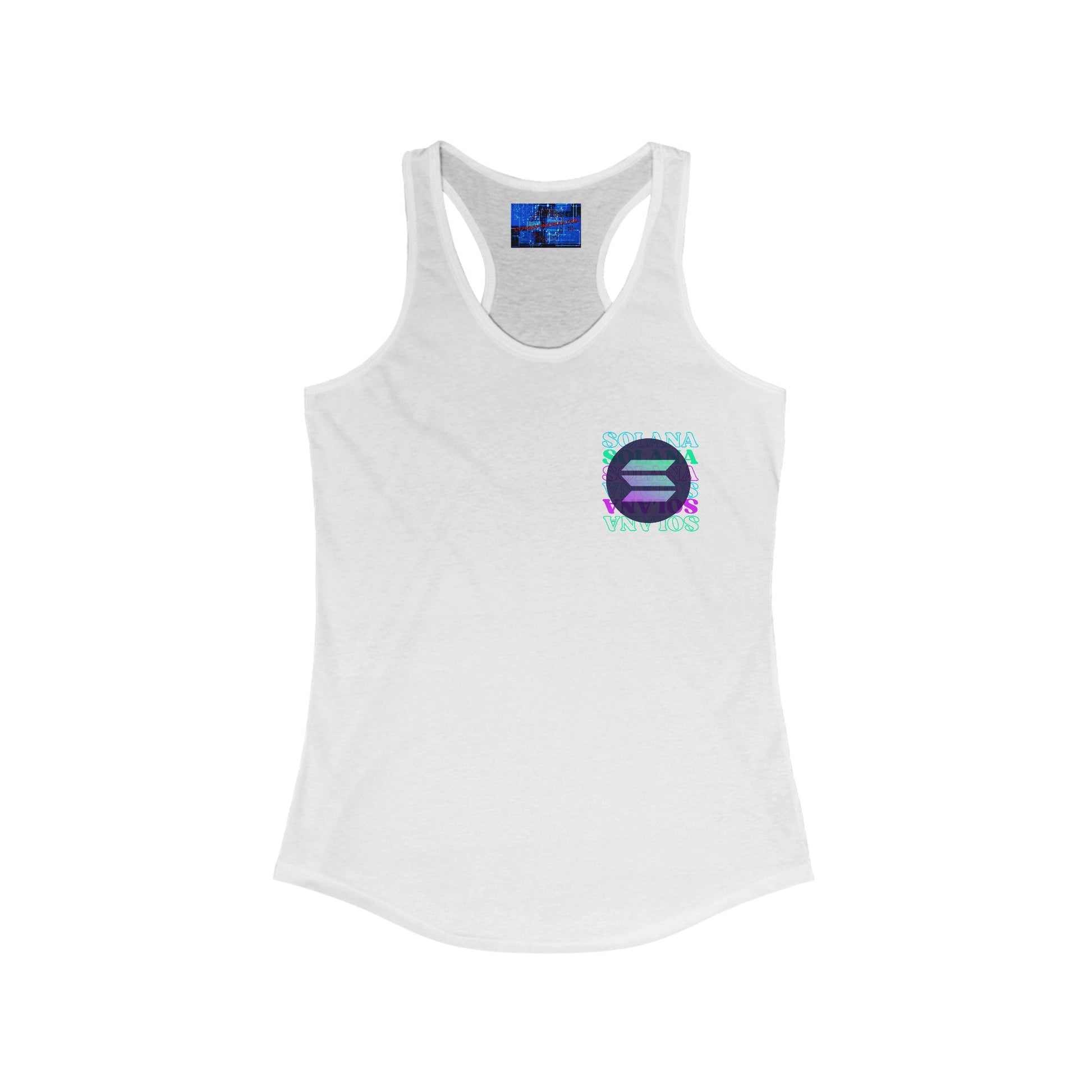 2 - sided Solana Women's Racerback Tank Top by cypherpunkgear – cypherpunkgear.com | Cypherpunk Merch