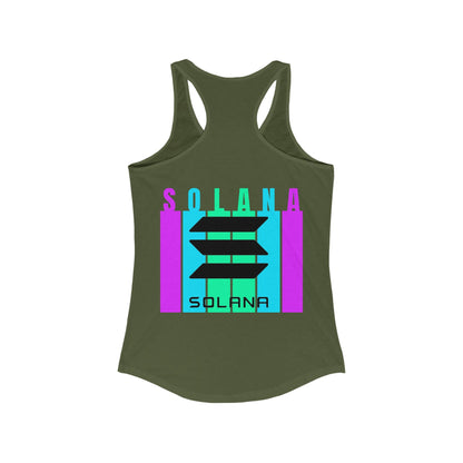 2 - sided Solana Women's Racerback Tank Top by cypherpunkgear – cypherpunkgear.com | Cypherpunk Merch