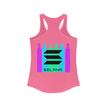 2 - sided Solana Women's Racerback Tank Top by cypherpunkgear – cypherpunkgear.com | Cypherpunk Merch