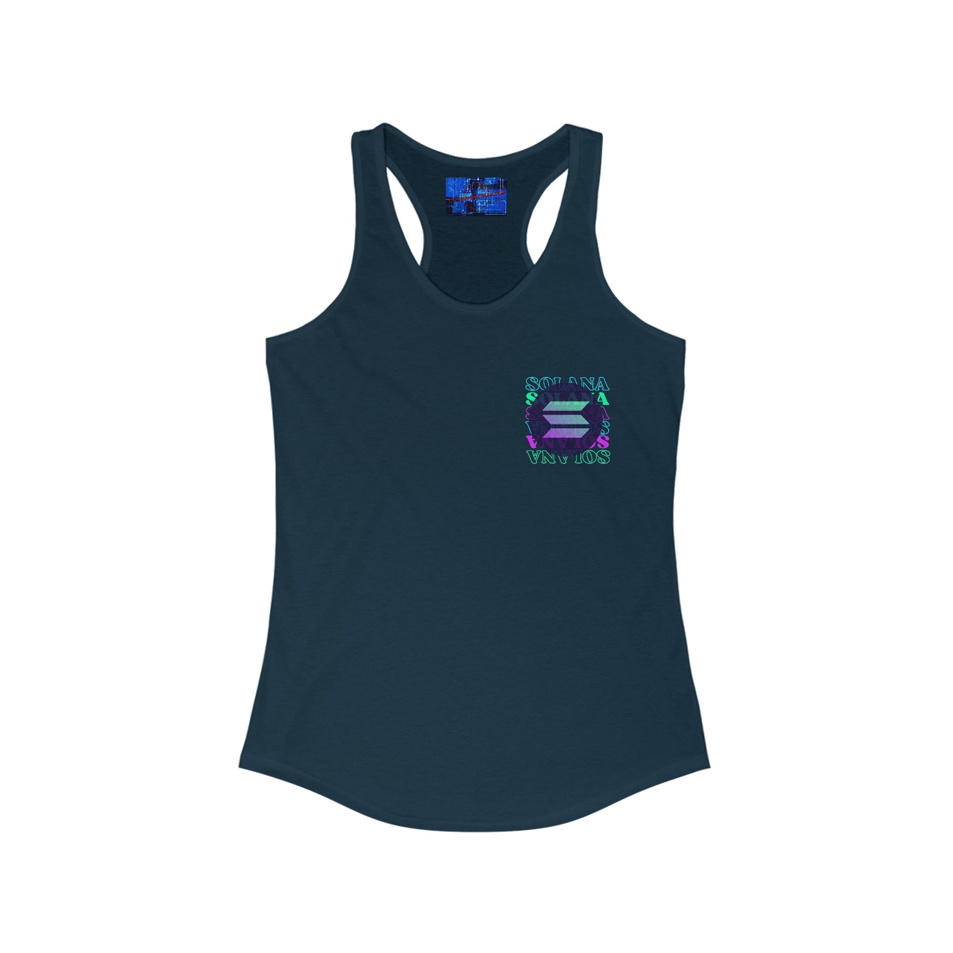 2 - sided Solana Women's Racerback Tank Top by cypherpunkgear – cypherpunkgear.com | Cypherpunk Merch