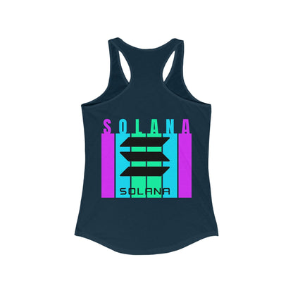 2 - sided Solana Women's Racerback Tank Top by cypherpunkgear – cypherpunkgear.com | Cypherpunk Merch
