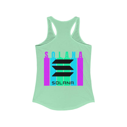 2 - sided Solana Women's Racerback Tank Top by cypherpunkgear – cypherpunkgear.com | Cypherpunk Merch