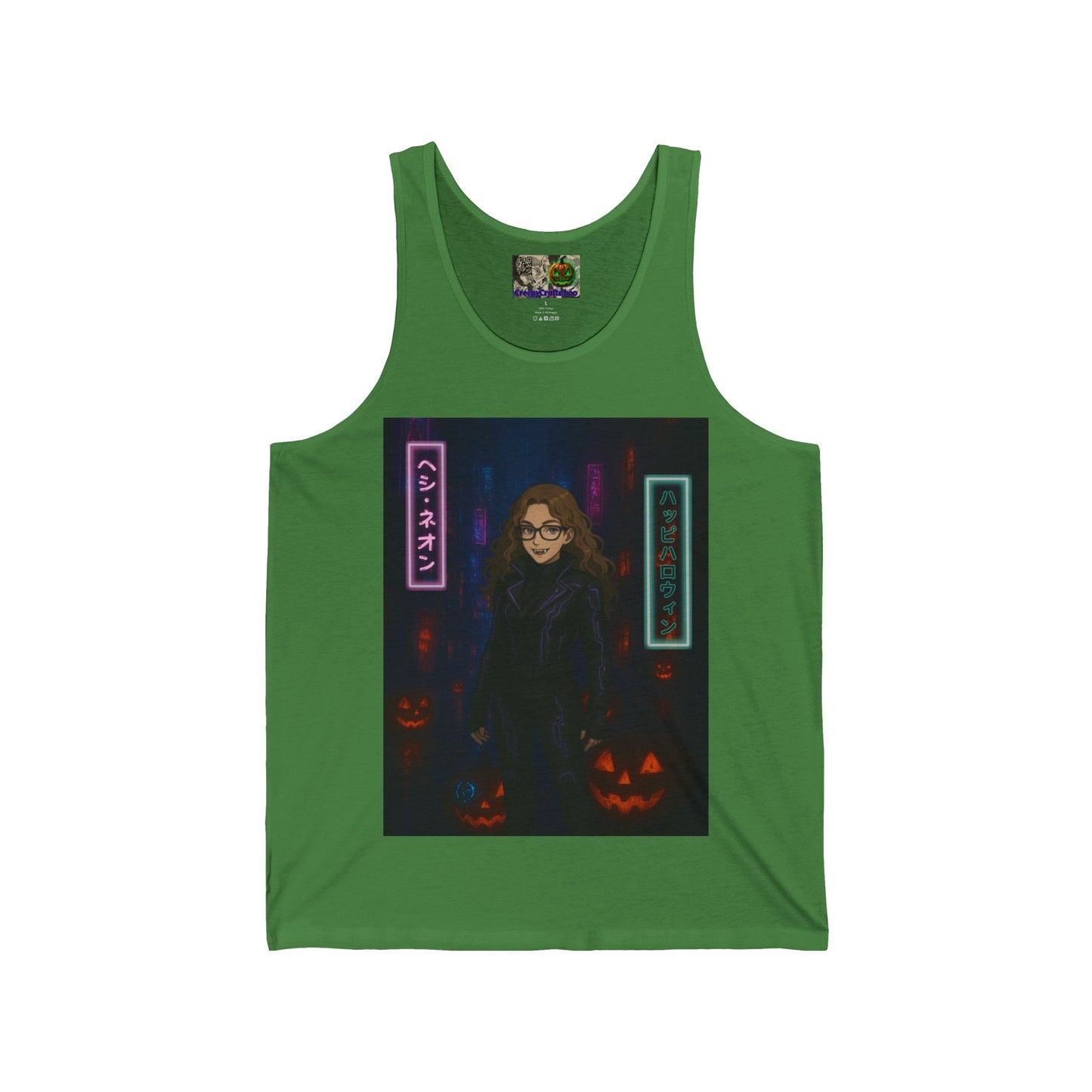 Hethyr Neon Unisex Jersey Tank Top by CreepyCrafts.boo