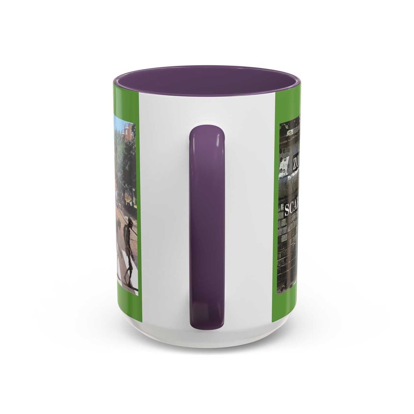 2-sided, Scabby Road Green Accent Mug by CreepyCrafts.boo