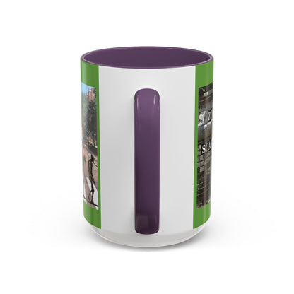 2-sided, Scabby Road Green Accent Mug by CreepyCrafts.boo