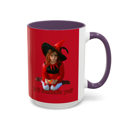 Is it Samhain yet? Red Accent Mug by CreepyCrafts.boo