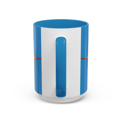 Hazel Hex Blue Accent Mug by CreepyCrafts.boo