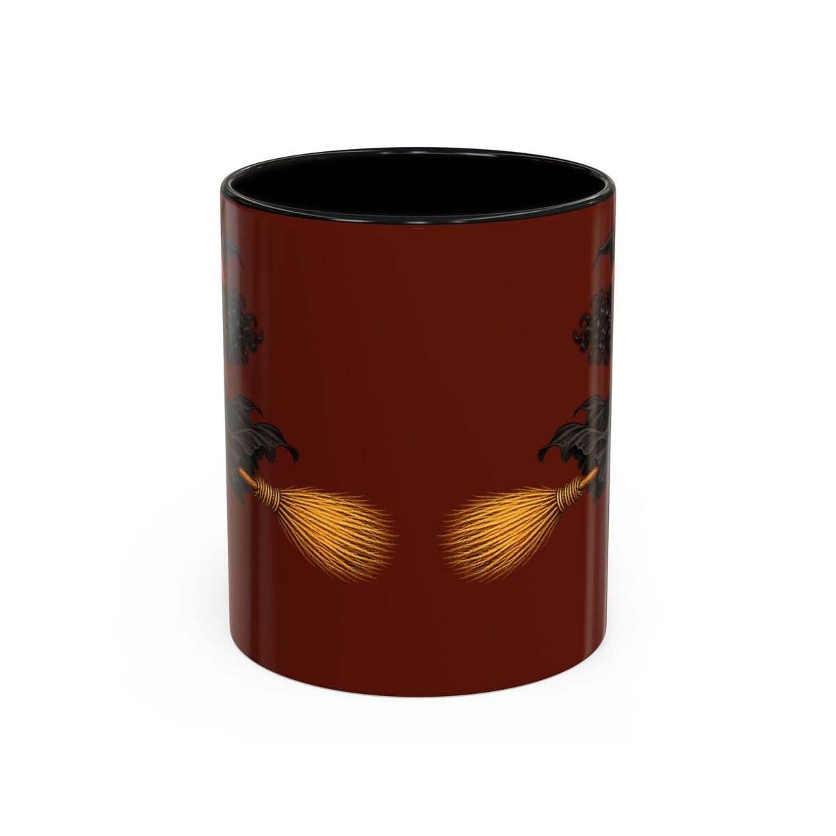 Velvet Vex Brown Accent Mug by CreepyCrafts.boo