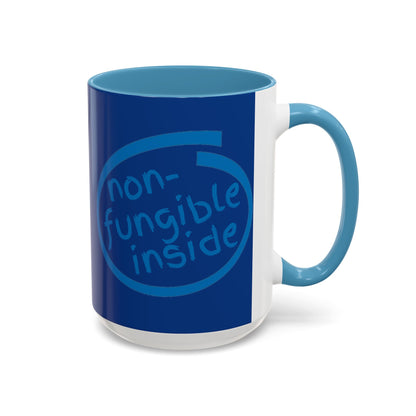 Non-Fungible Inside Dark Blue Accent Mug by cypherpunkgear.com