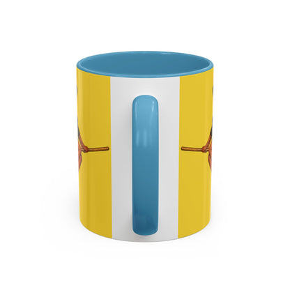 Velvet Vex Yellow Accent Mug by CreepyCrafts.boo