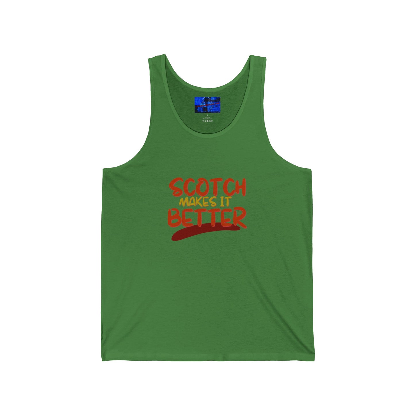 Scotch makes it better Unisex Jersey Tank Top by cypherpunkgear