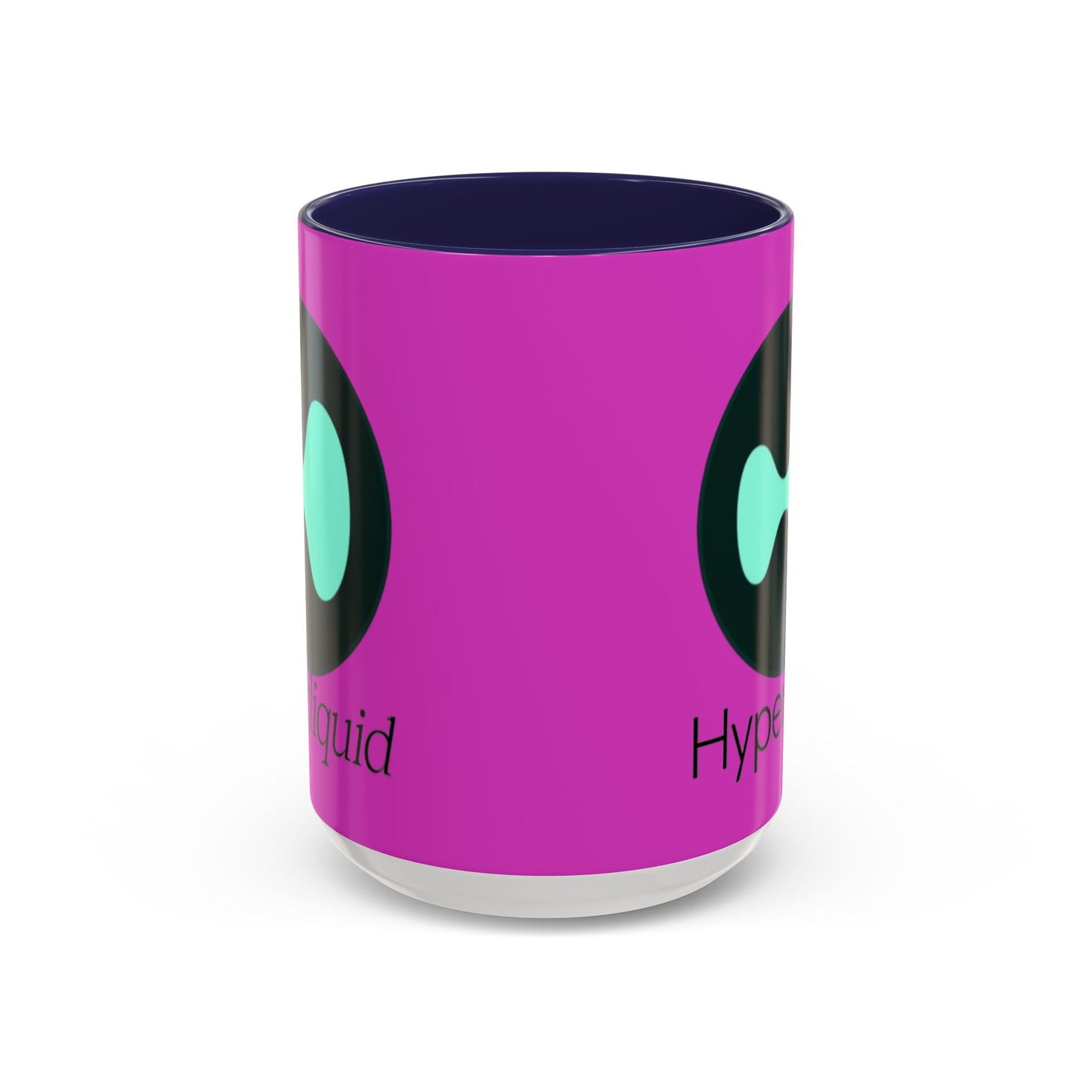 Hyperliquid Black font Pink Accent Mug by cypherpunkgear.com