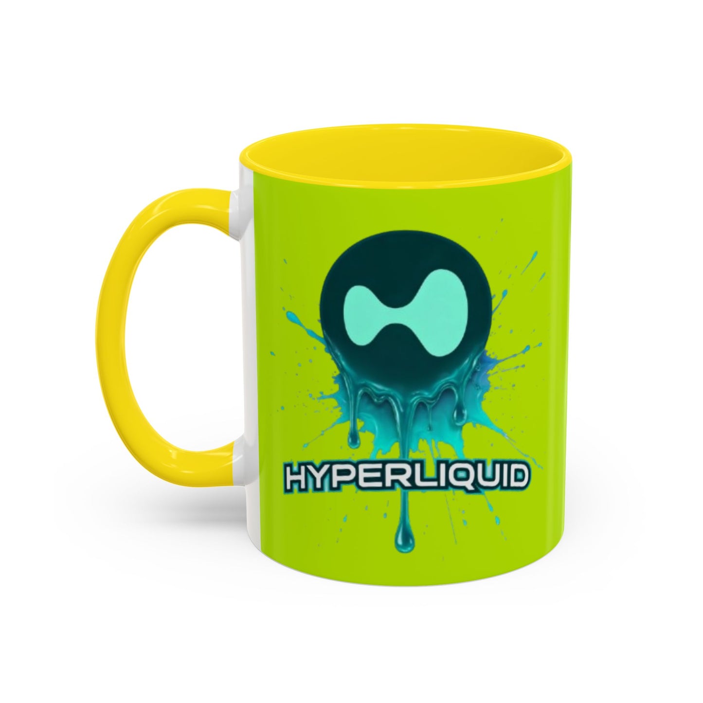 HYPE Drip Yellow Accent Mug by cypherpunkgear.com