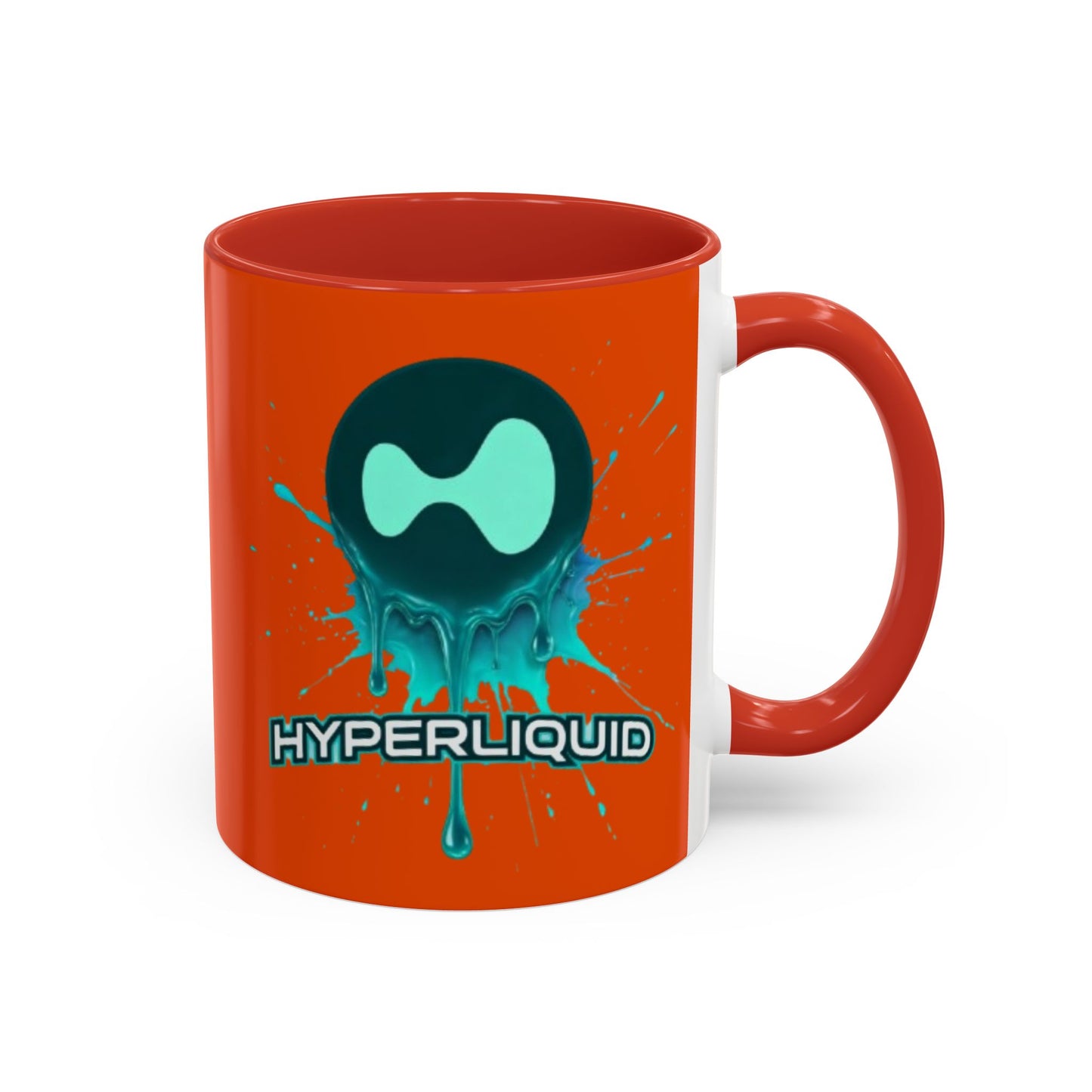 HYPE Drip Orange Accent Mug by cypherpunkgear.com