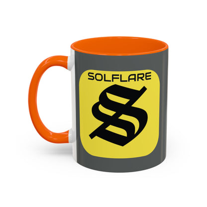 SolflareLogo Grey Accent Mug by cypherpunkgear.com