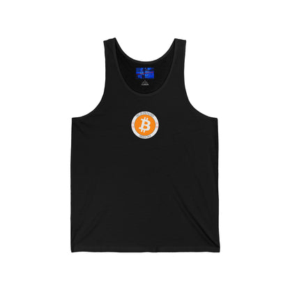 2-sided, Bitcoin, Bitcoin, Bitcoin (BTC) Unisex Jersey Tank Top by cypherpunkgear.com