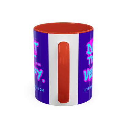 Don't Trust...Verify. Dark Purple Accent Mug by cypherpunkgear.com