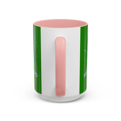 HYPE Drip Green Accent Mug by cypherpunkgear.com