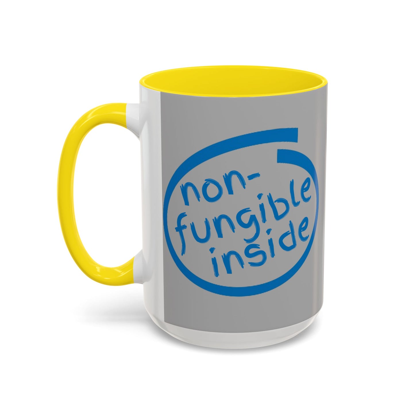 Non-Fungible Inside Grey Accent Mug by cypherpunkgear.com