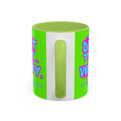 Don't Trust...Verify. Green Accent Mug by cypherpunkgear.com