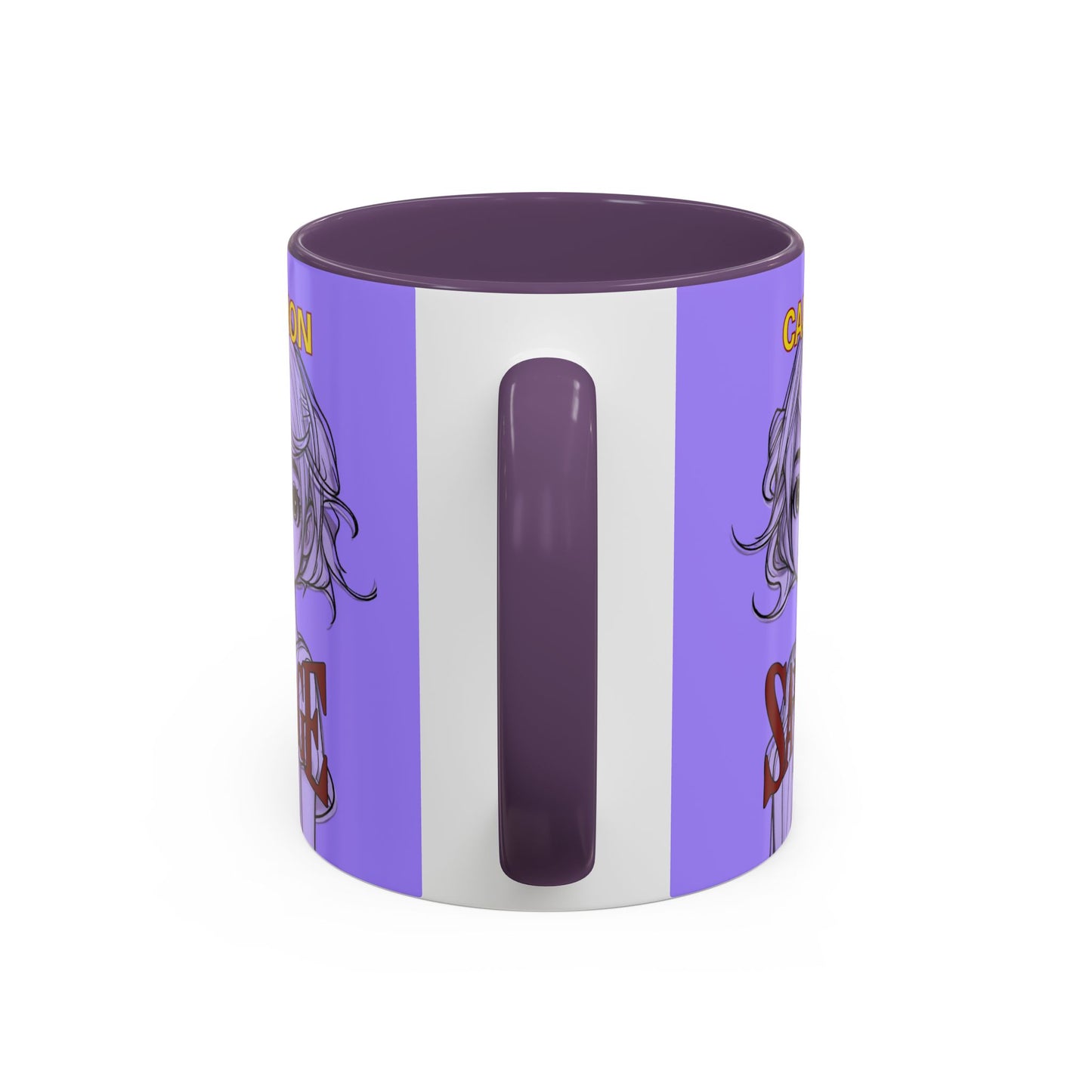 Caution, Savage Light Purple Accent Mug by cypherpunkgear.com