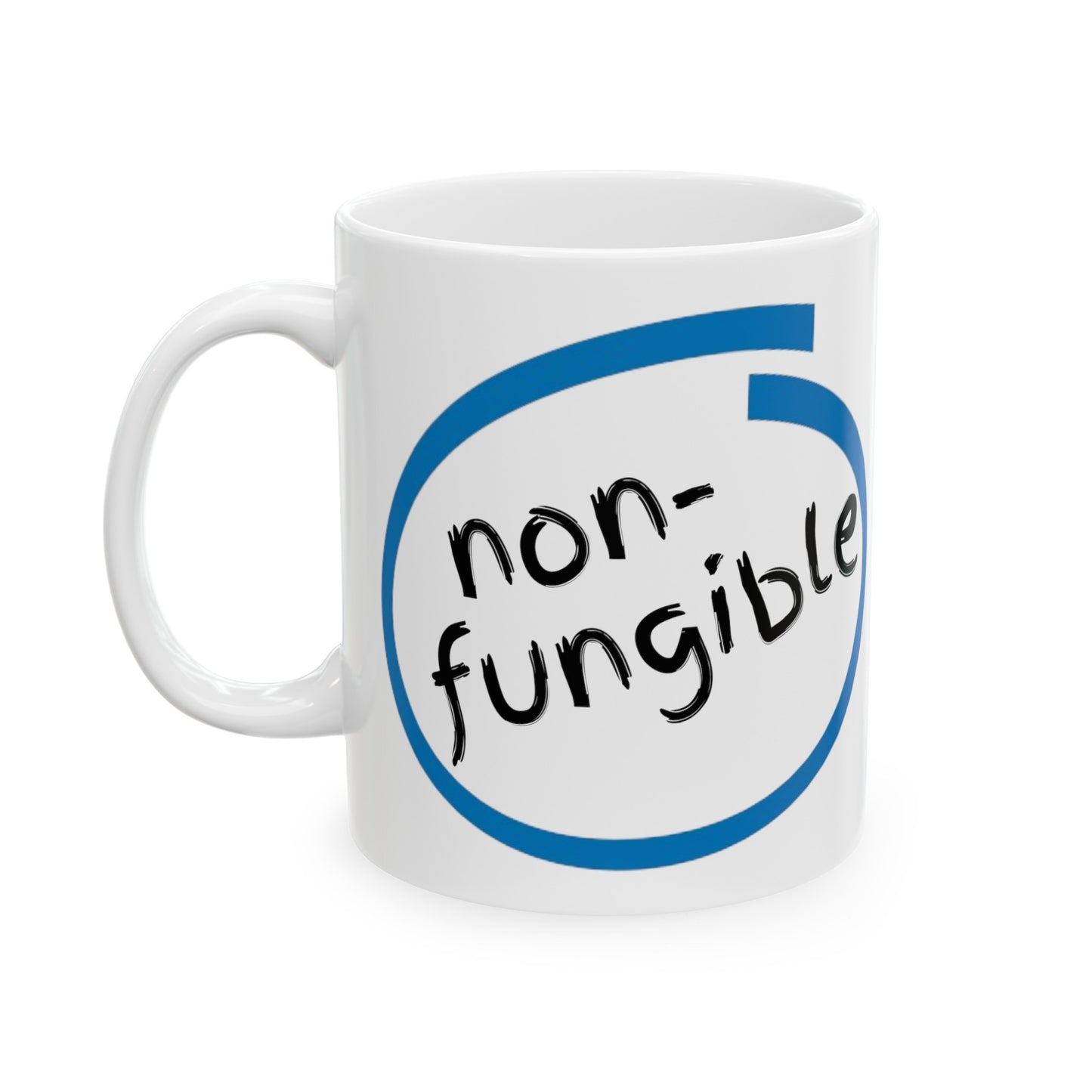 Nonfungible White Mug by cypherpunkgear