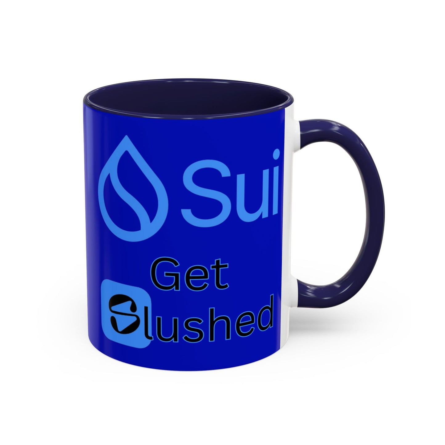 Sui: Get Slushed Dark Blue Accent Mug by cypherpunkgear.com