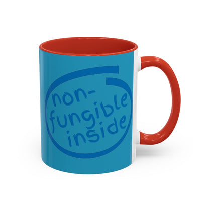 Non-Fungible Inside Turquoise Accent Mug by cypherpunkgear.com