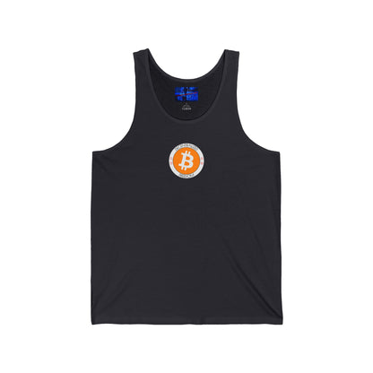 2-sided, Bitcoin, Bitcoin, Bitcoin (BTC) Unisex Jersey Tank Top by cypherpunkgear.com
