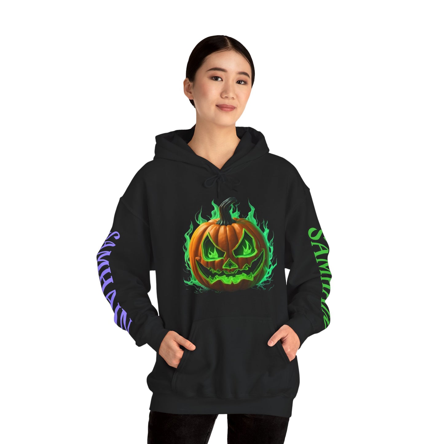 Blessed Samhain Green Jack Hoodie Unisex Hooded Sweatshirt by CreepyCrafts.boo