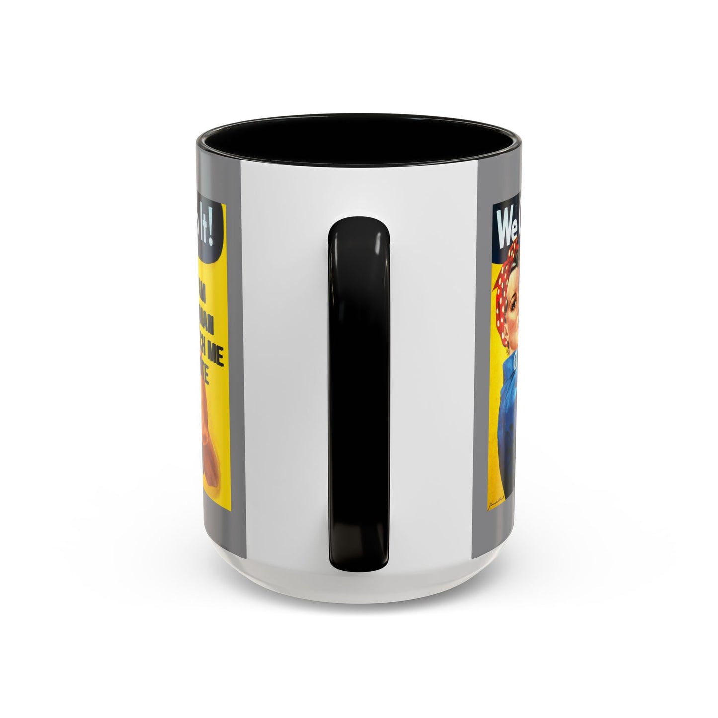 I Am Woman Watch Me Vote Rosie Grey Accent Mug by cypherpunkgear.com