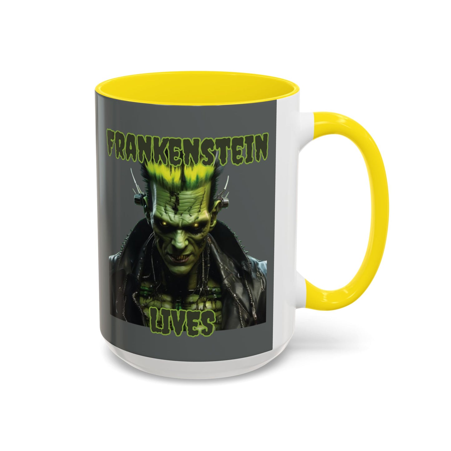 Frankenstein Lives Accent Mug by CreepyCrafts.boo