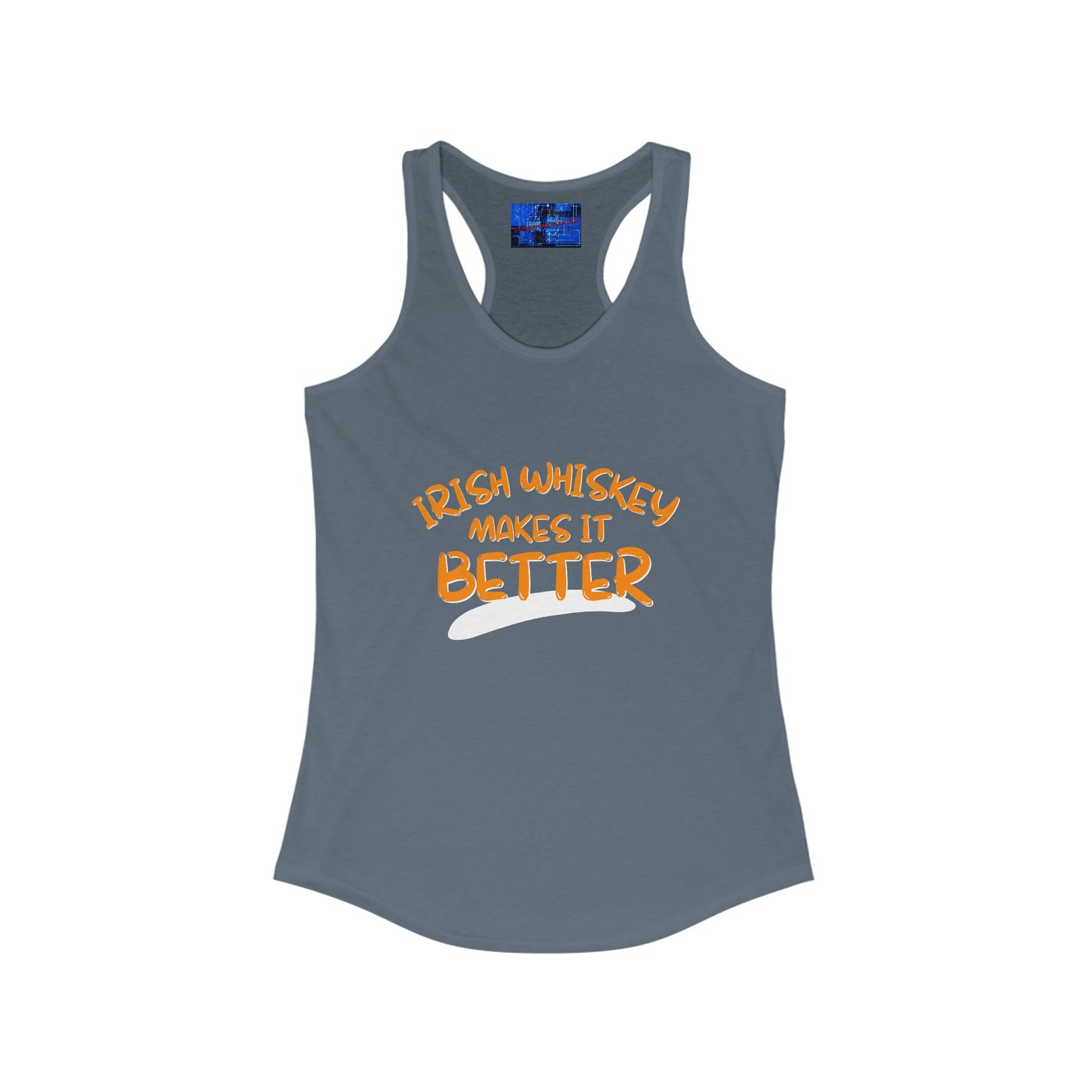 Irish Whiskey makes it better OGfont Women's Racerback Tank Top by cypherpunkgear