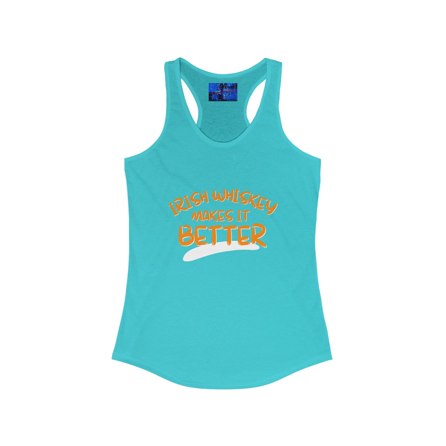 Irish Whiskey makes it better OGfont Women's Racerback Tank Top by cypherpunkgear