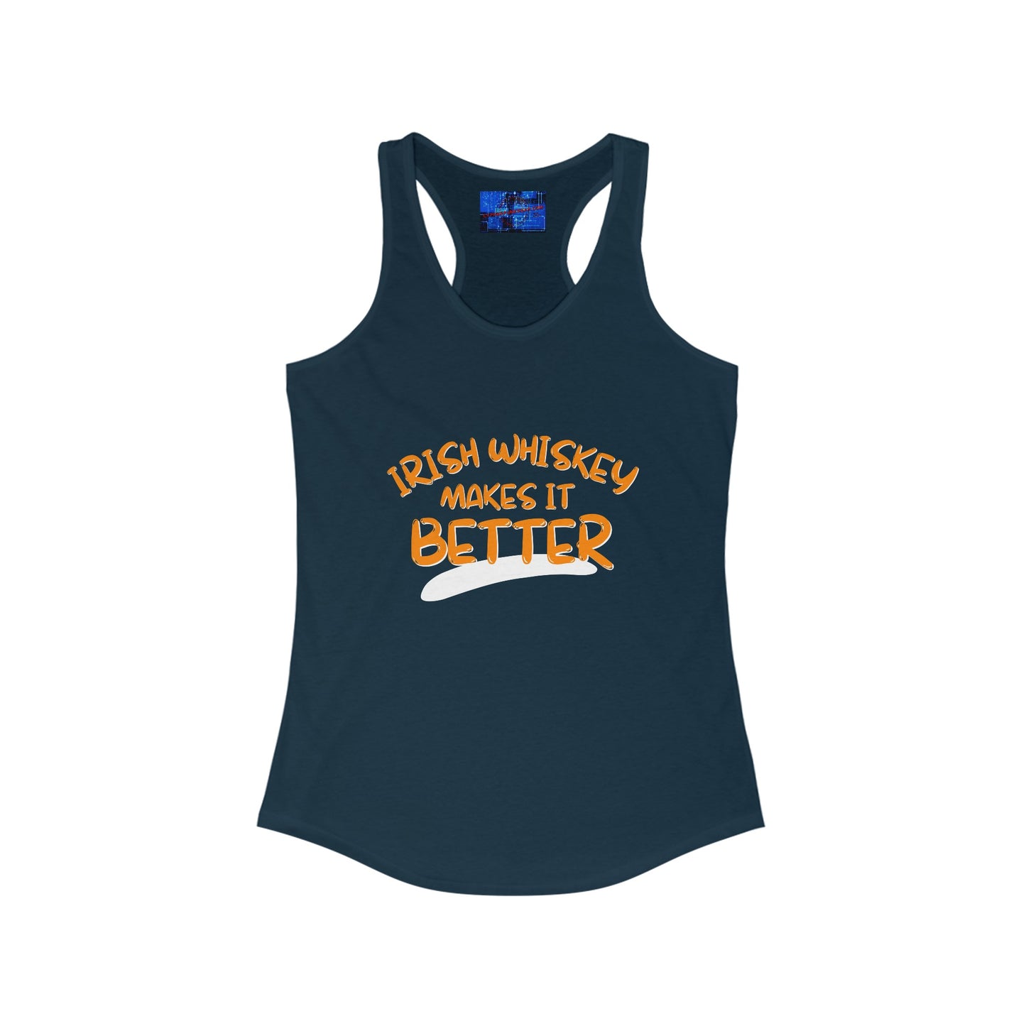 Irish Whiskey makes it better OGfont Women's Racerback Tank Top by cypherpunkgear