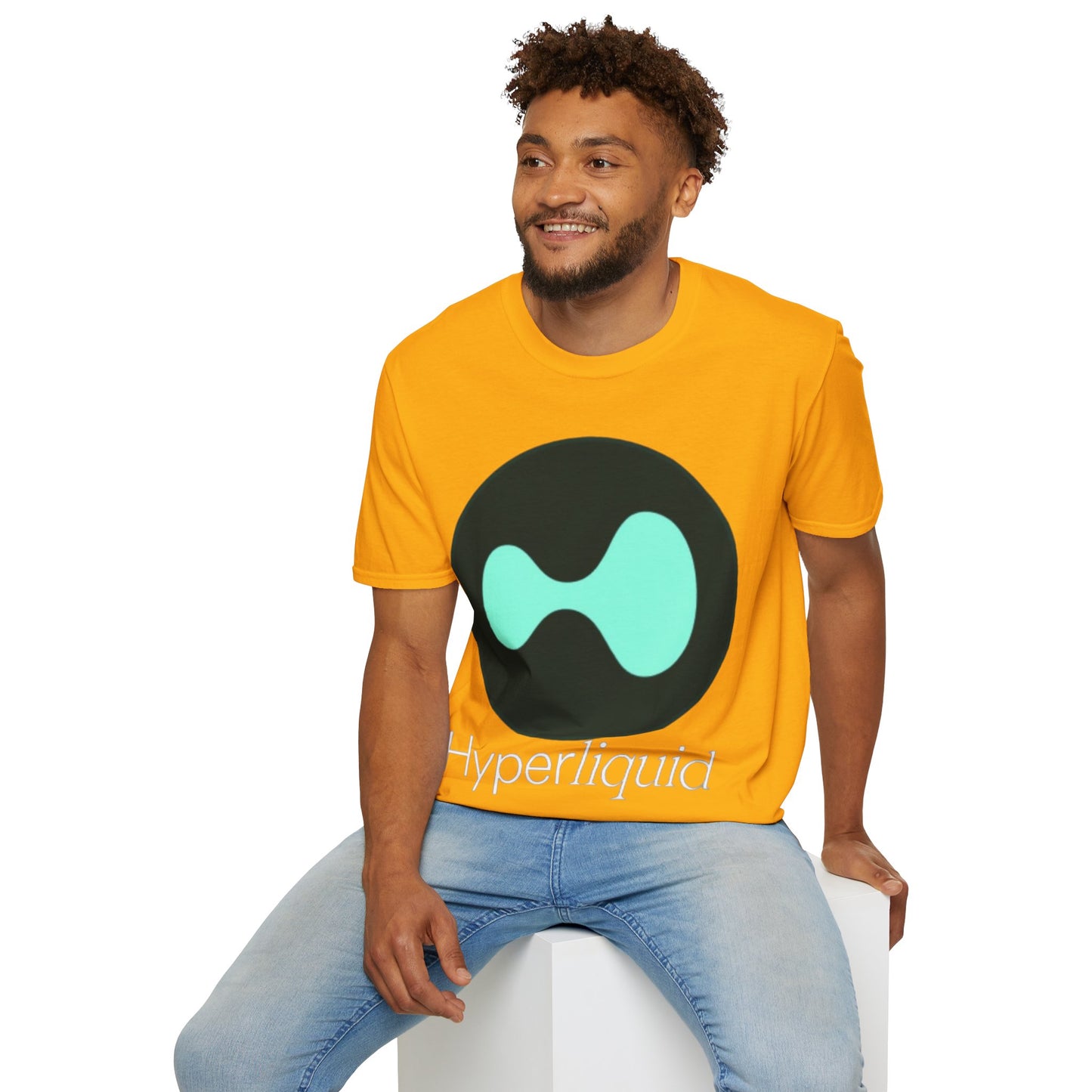 Hyperliquid White font Unisex T-Shirt by cypherpunkgear.com