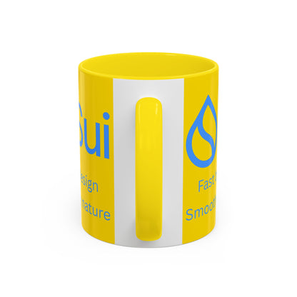 SUI Yellow Accent Mug by cypherpunkgear.com