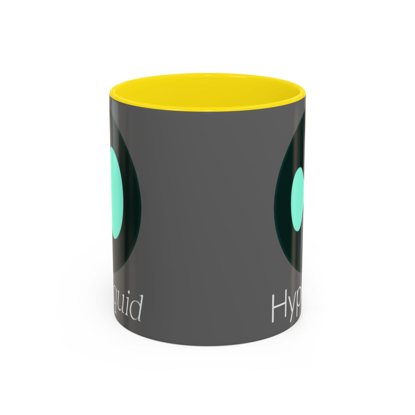 Hyperliquid White font Grey Accent Mug by cypherpunkgear.com