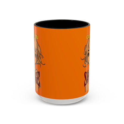 Caution, Savage Orange Accent Mug by cypherpunkgear.com