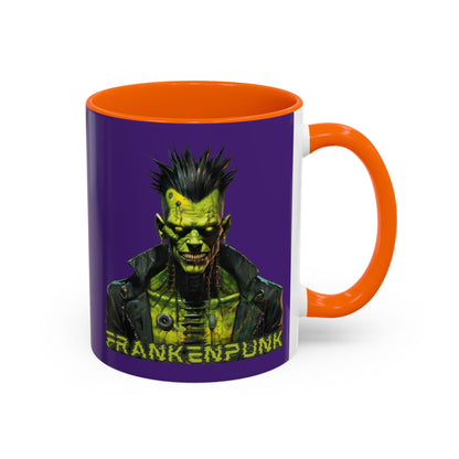 Frankenpunk Purple Accent Mug by CreepyCrafts.boo