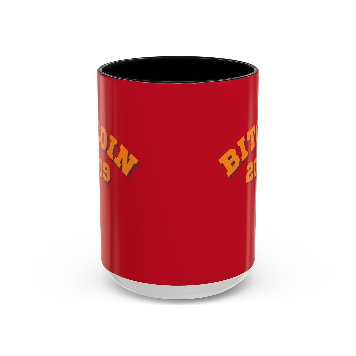 Bitcoin 2009 Red Accent Mug by cypherpunkgear.com