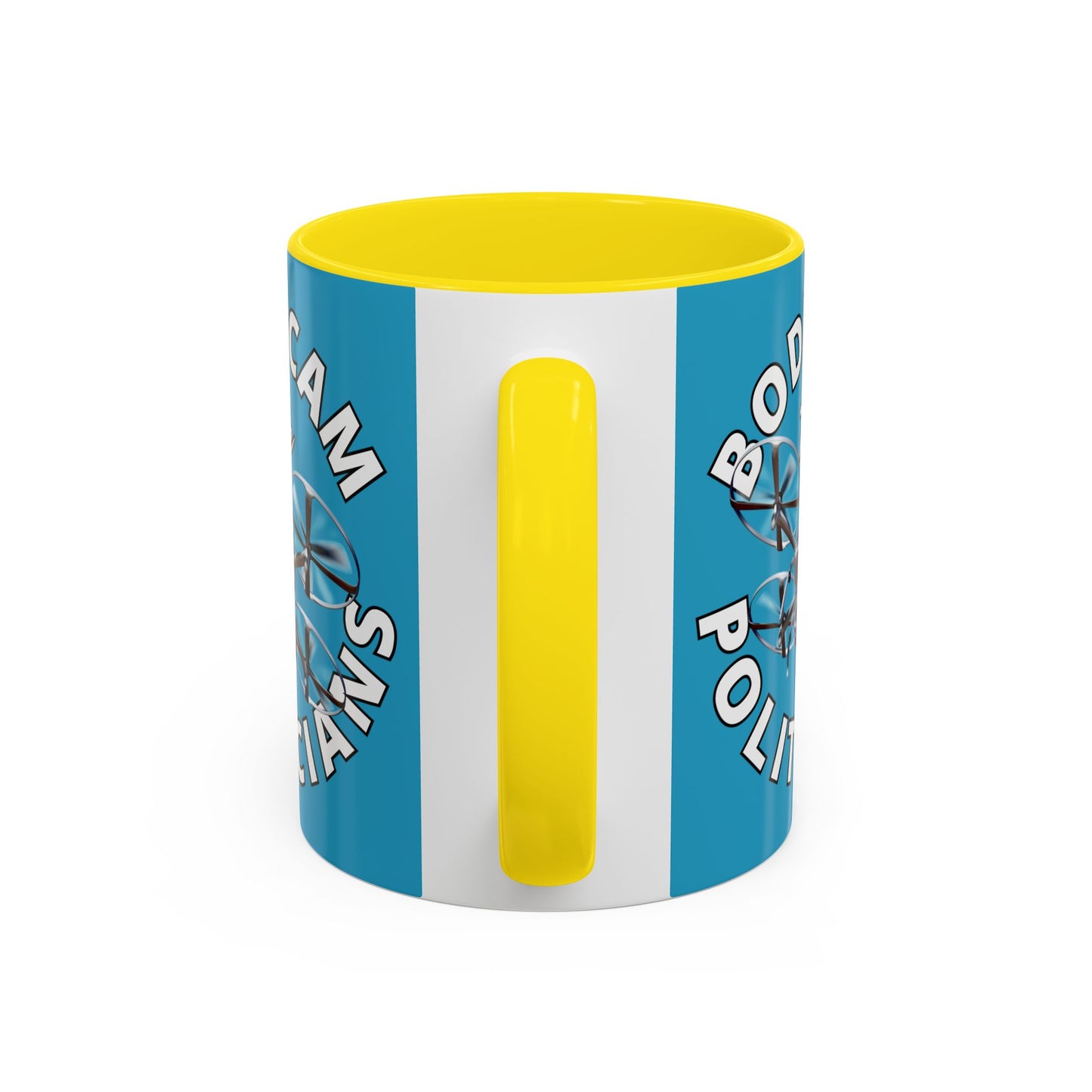 Bodycam the Politicians Drone Turquoise Accent Mug by cypherpunkgear.com