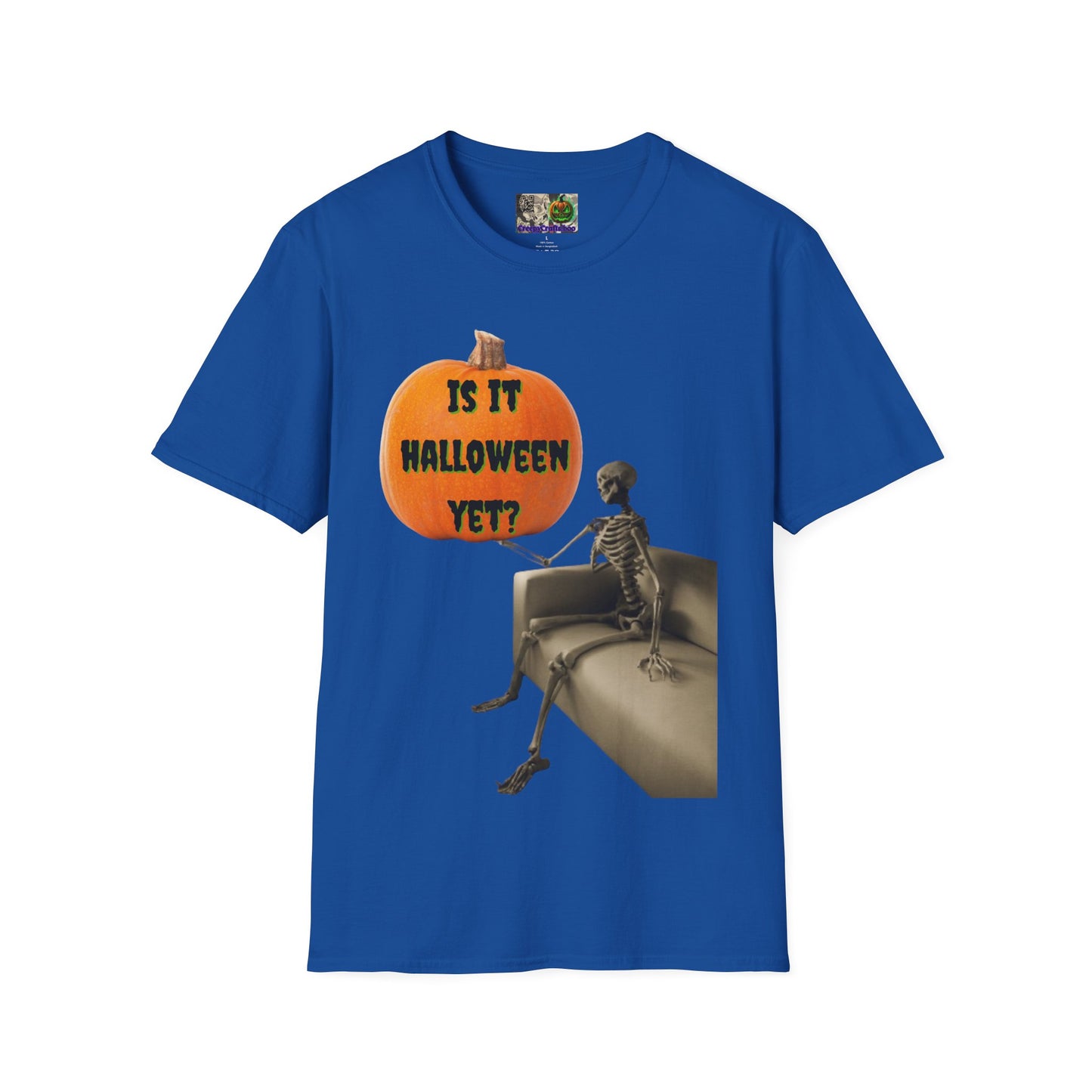 Is it Halloween yet? Skeleton's Pumpkin Dark colors Unisex T-Shirt by CreepyCrafts.boo